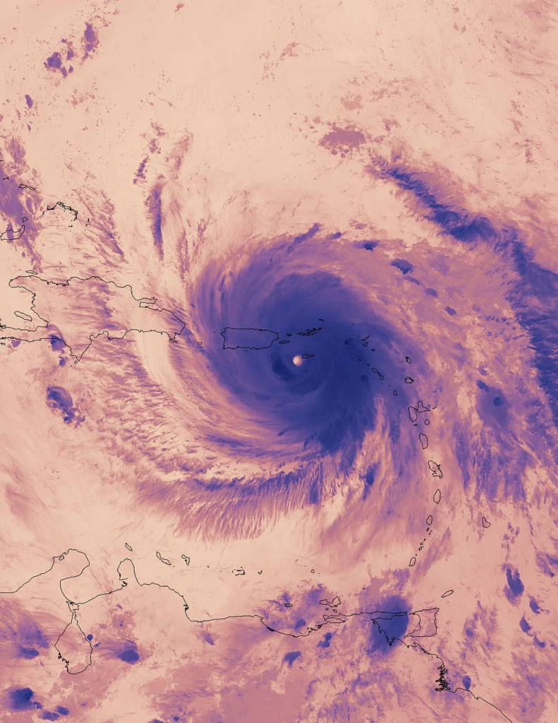 Suomi NPP Satellite Captures Thermal Image of Hurricane Maria