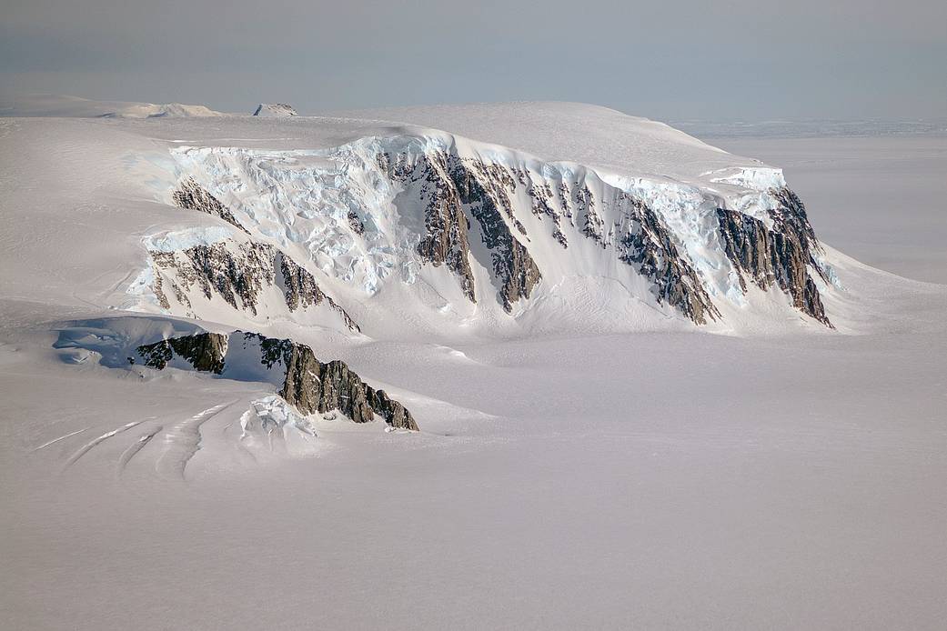 A view of mountains and glaciers in Antarctica’s Marie Byrd Land seen on Nov. 2, 2014