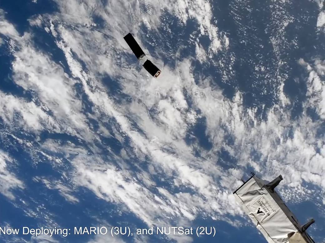 MARIO CubeSat deployed in space.