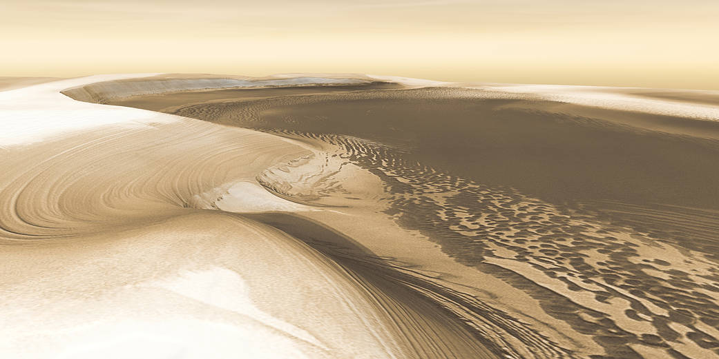 3-D perspective of Mars