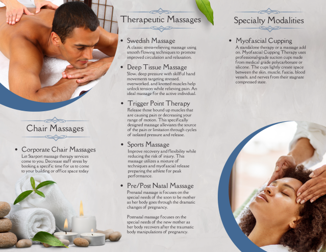 massage services and prices at Starport