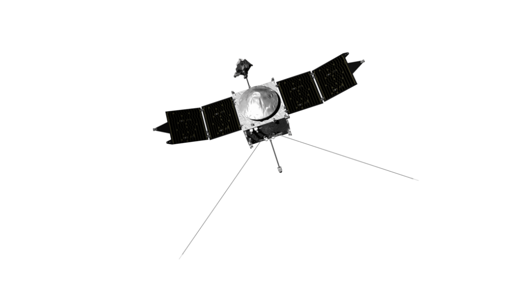 MAVEN Spacecraft Digital Model: Transparent Background