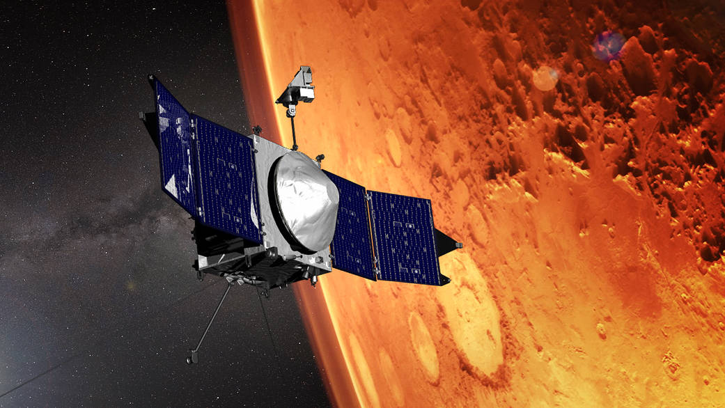 artist concept of MAVEN at Mars