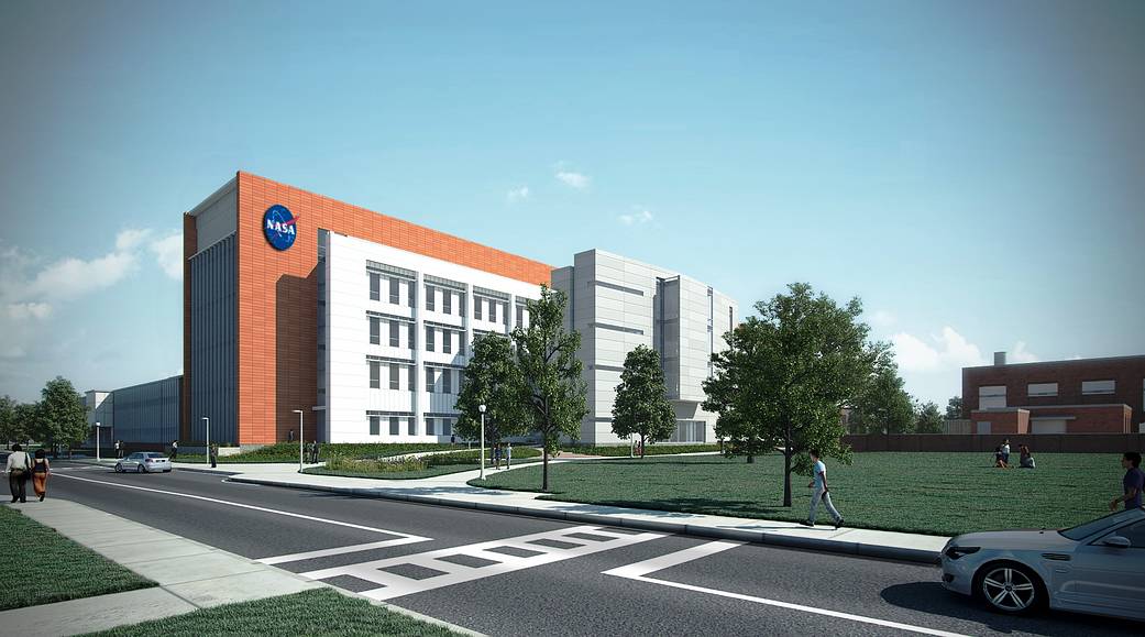 Measurement Systems Laboratory building at NASA's Langley Research Center in Hampton, Virginia.
