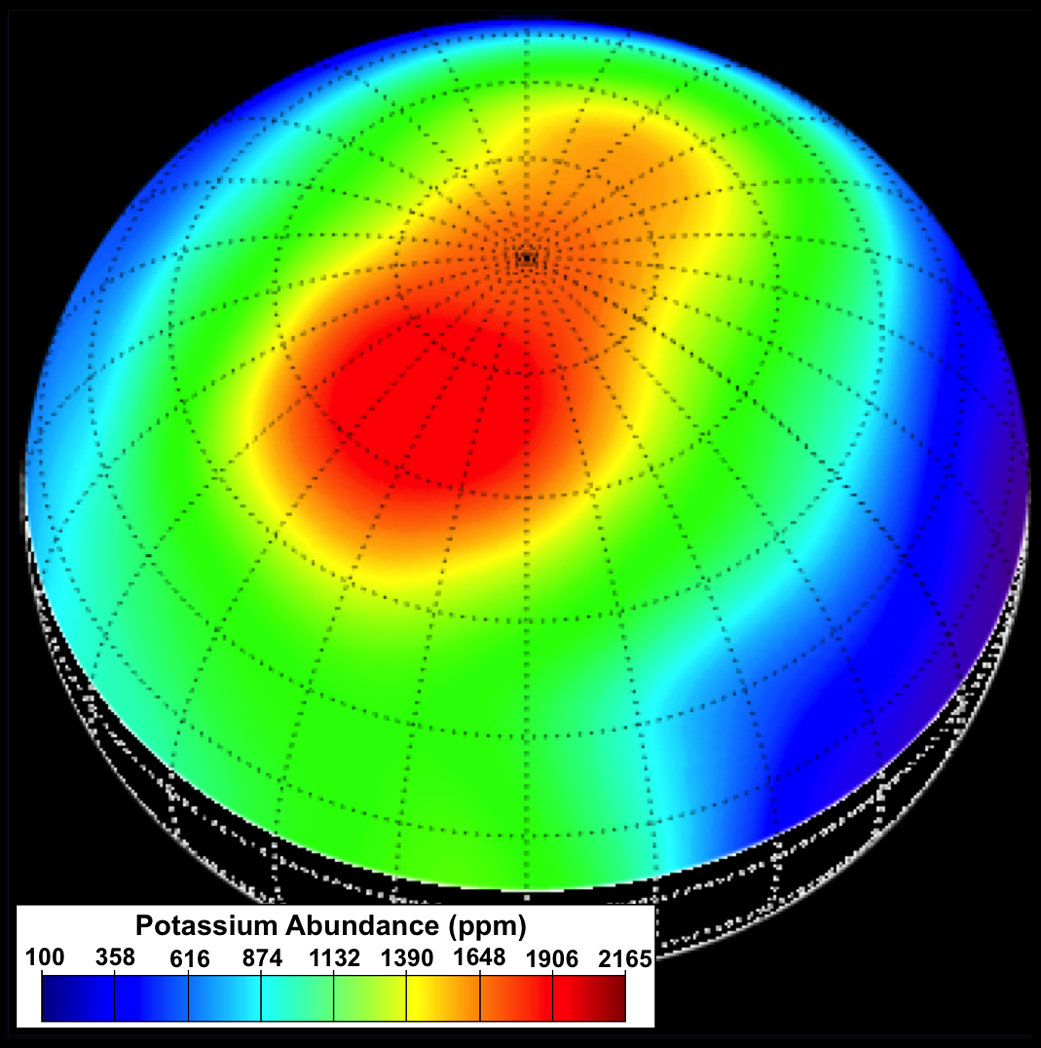 GRS instrument measured the elemental composition of Mercury's surface materials