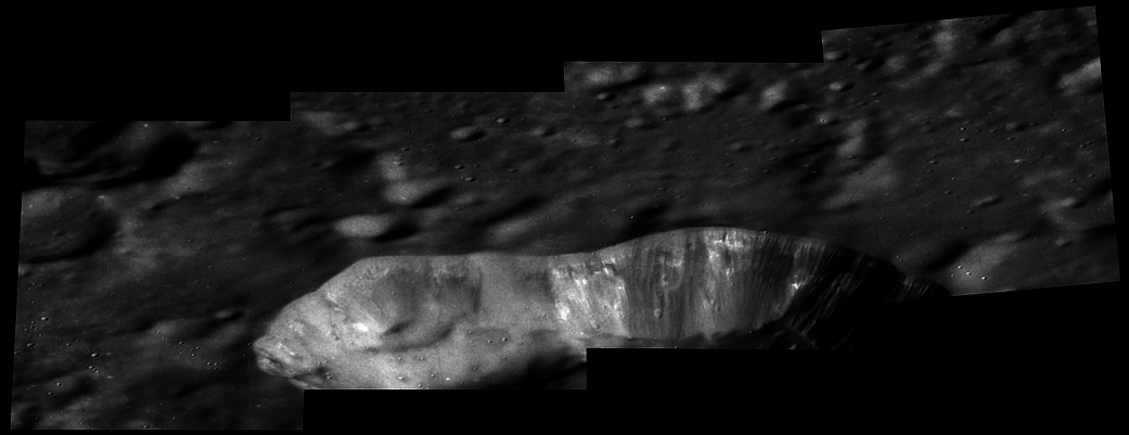 This series of oblique images highlight the wall and exterior of the beautiful volcanic vent located to the northeast of Rachman