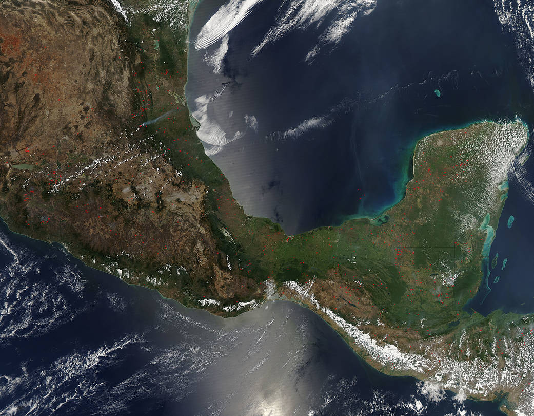 Fires in the Yucatan