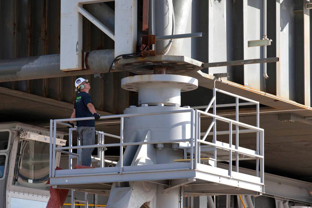 Mobile Launcher Lifted to Confirm Weight, Interface Locations