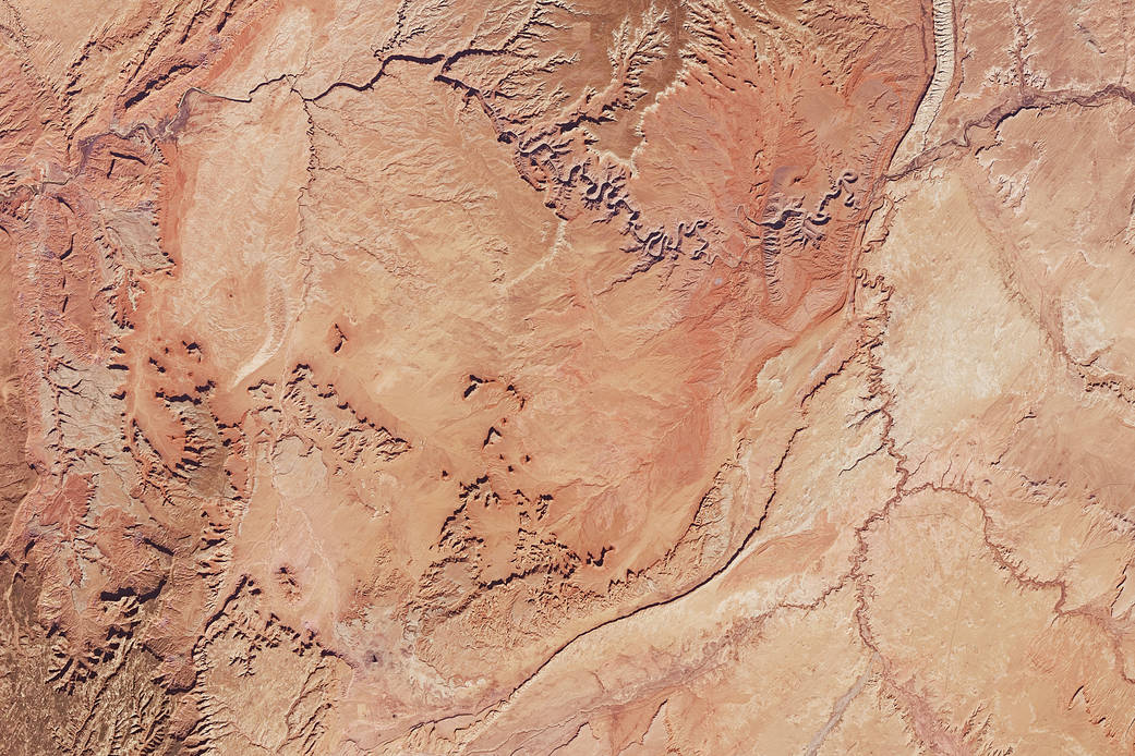 Satellite image of valley floor