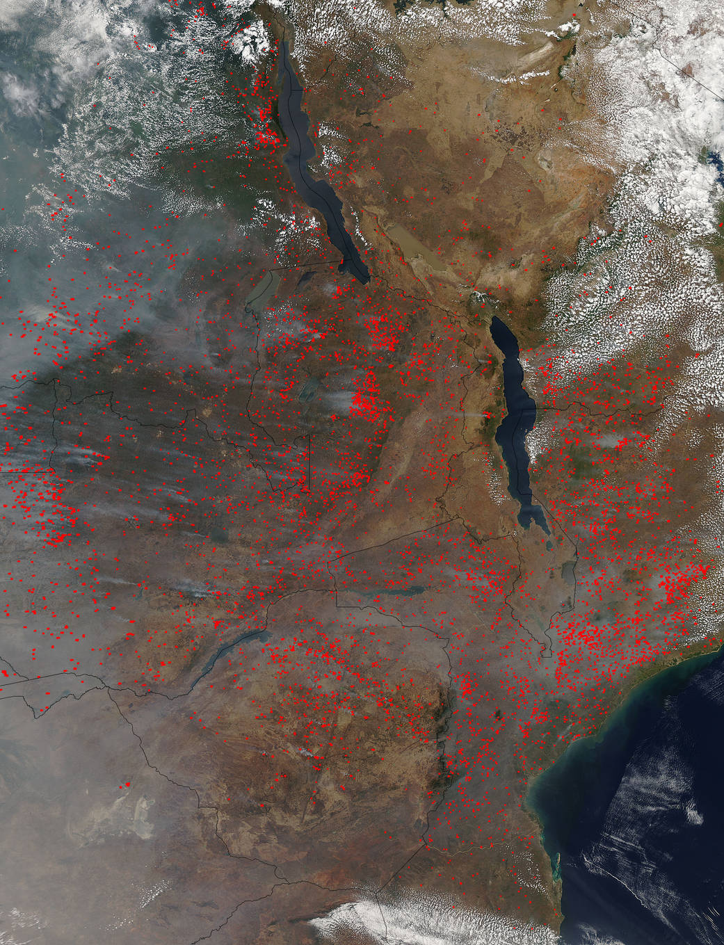 Fires in Mozambique