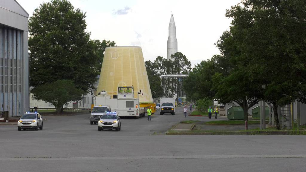 Launch Vehicle Stage Adapter for SLS is moved