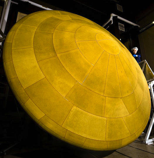 The 4.5 meter Mars Science Lab heatshield made from PICA