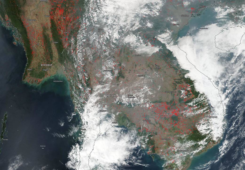 Cambodia and Myanmar fires