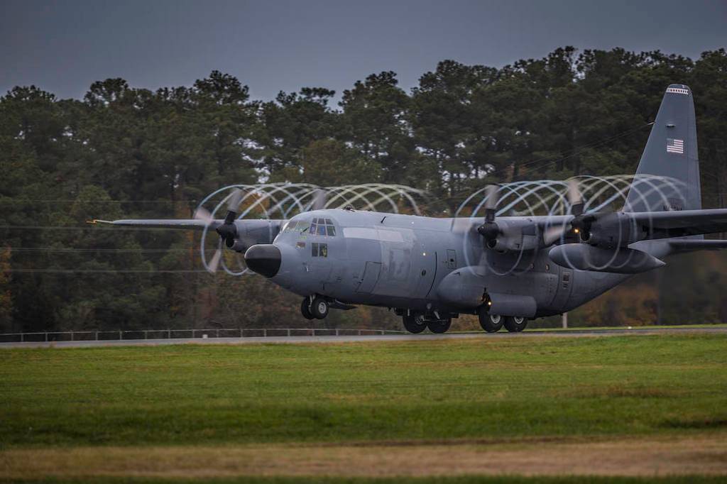 NASA’s C-130H Hercules Takes Off for Newfoundland