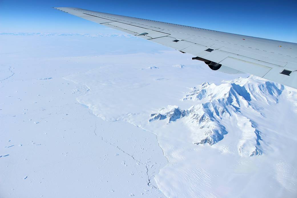 The Mountains of Alexander Island as seen from the NASA DC-8 on October 15, 2016 during Operation IceBridge