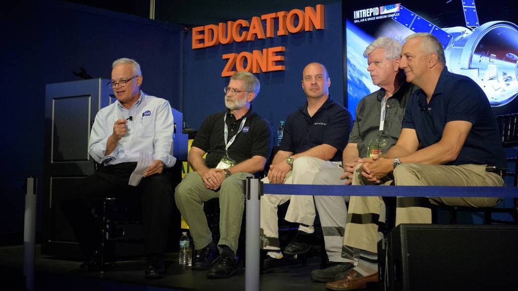 NASA Acting Chief Technologist Douglas Terrier Moderates a Panel Discussion at the Intrepid Air & Space Festival