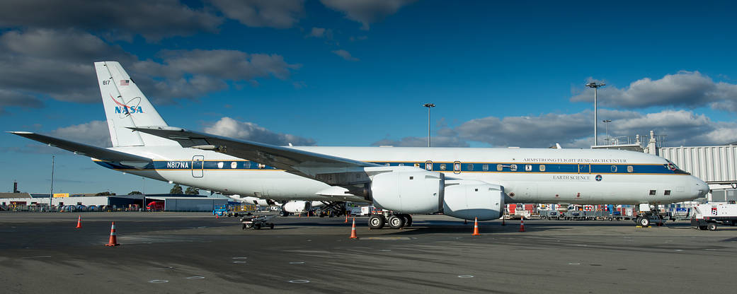 NASA's DC-8 aircraft stopping in Christchurch, New Zealand