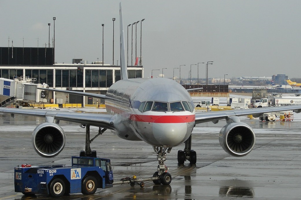 Airplane on a runway at airport