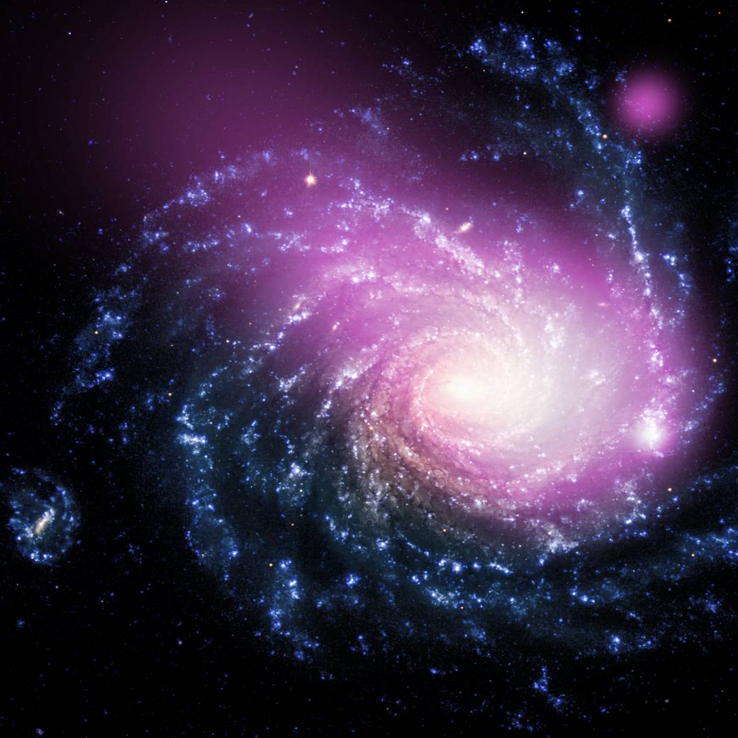Impact between a dwarf galaxy and spiral galaxy
