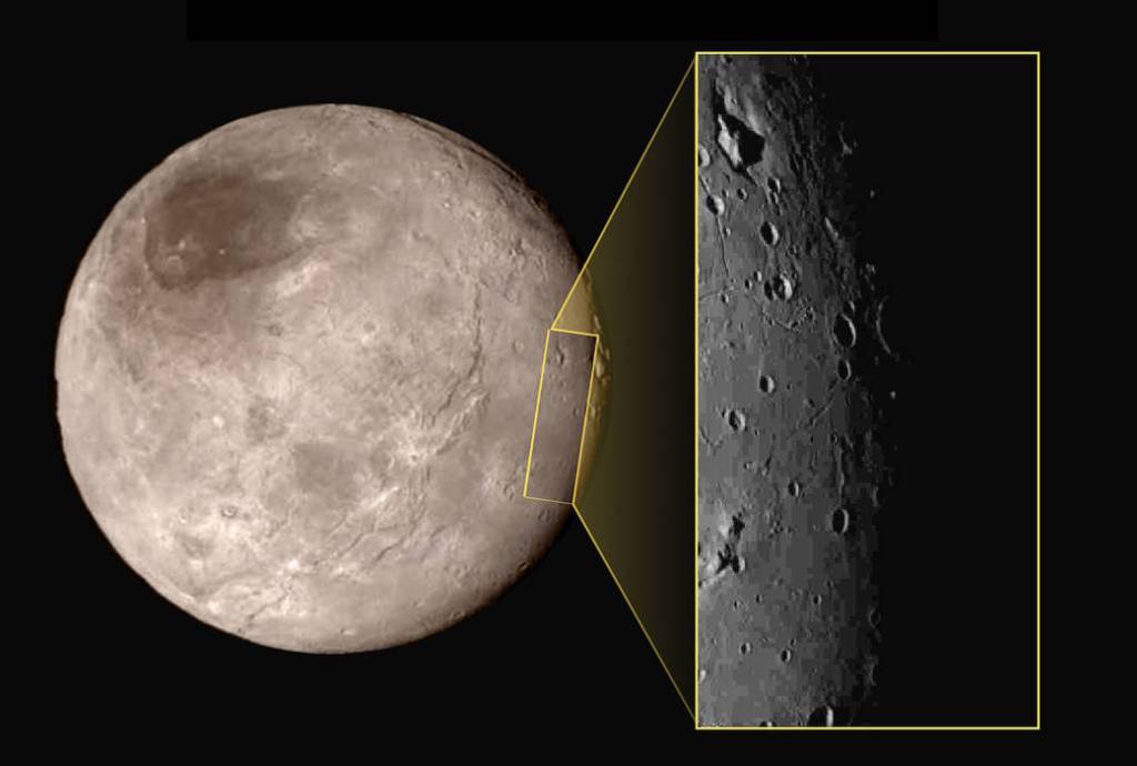 New Horizons Close-Up of Charon’s ‘Mountain in a Moat’