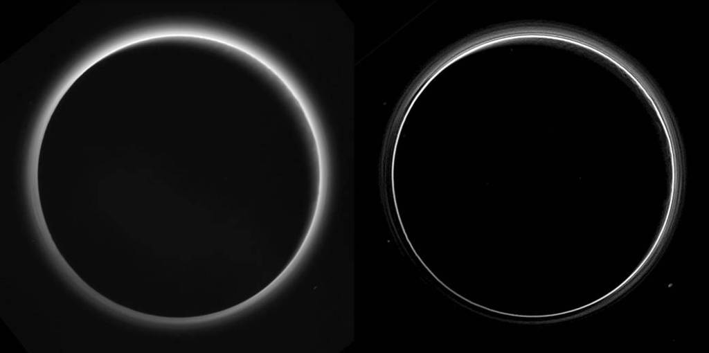 Two Different Versions of an Image of Pluto’s Haze Layers