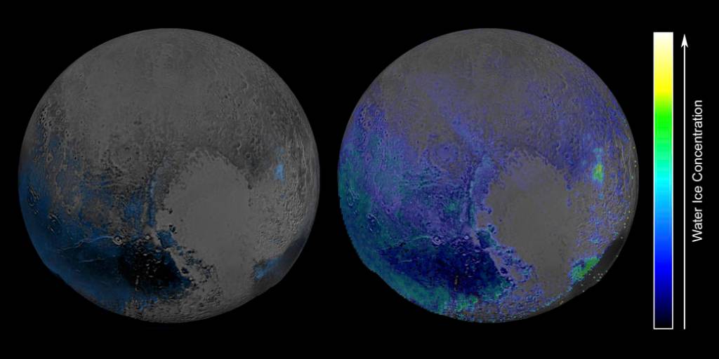 Pluto’s Widespread Water Ice