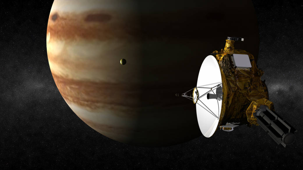 New Horizons on it's flyby past Jupiter