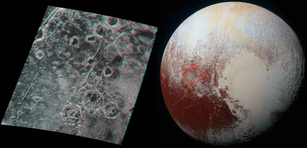 Pluto in 3D
