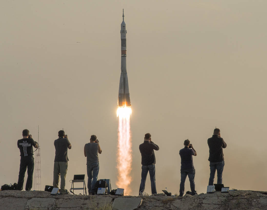 Expedition 48 Crew launches to the International Space Station.