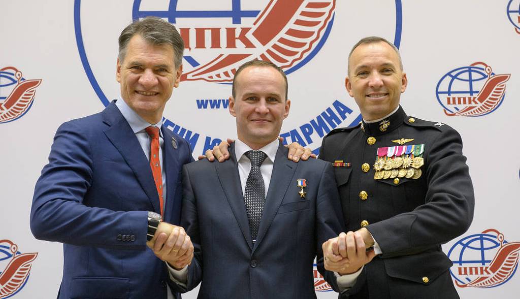 Expedition 52-53 Crew Members at Press Conference