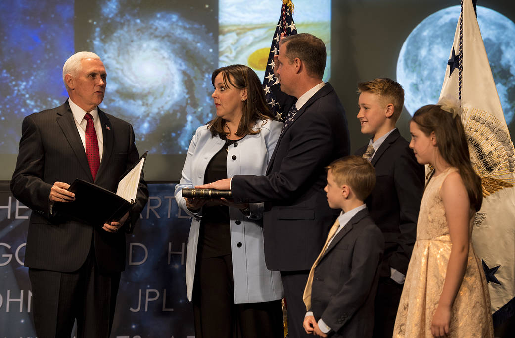 Vice President Pence swears in Jim Bridenstine as Administrator