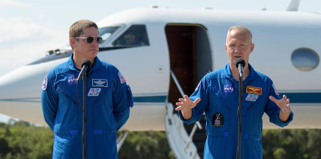 Demo-2 Crew Arrives at Launch Site