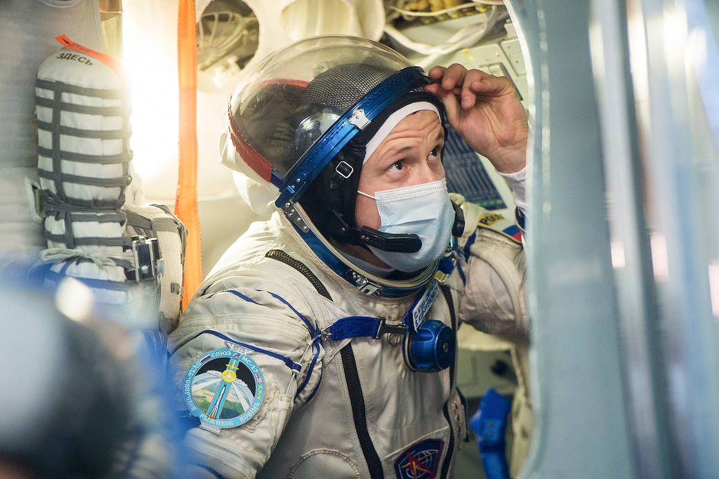 Sergey Kud-Sverchkov is seen during Soyuz qualification exams