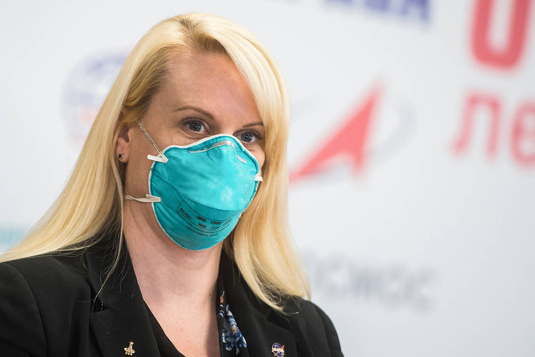 Expedition 64 crew member Kate Rubins of NASA
