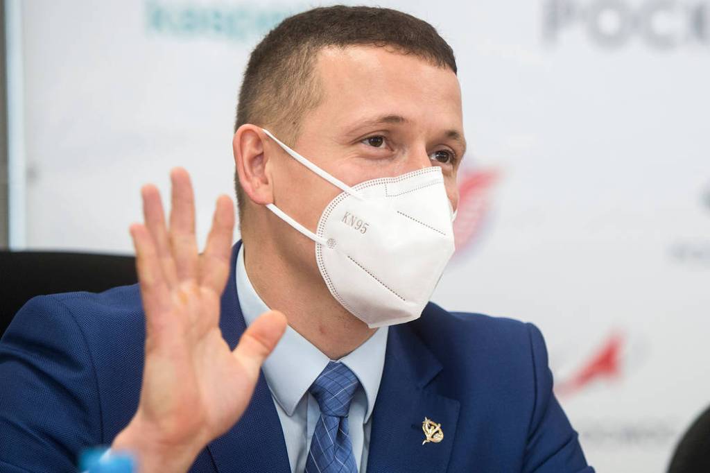 Expedition 64 crew member Sergey Kud-Sverchkov of Roscosmos