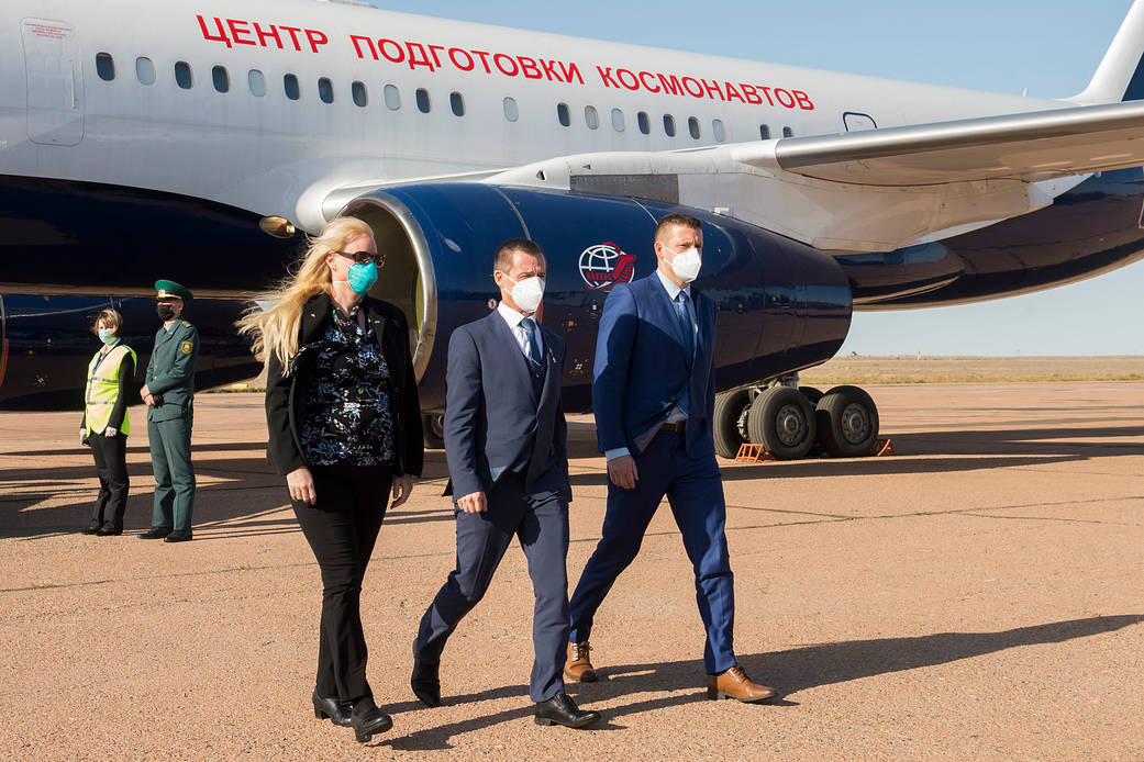 Expedition 64 prime crew members arrive in Baikonur, Kazakhstan
