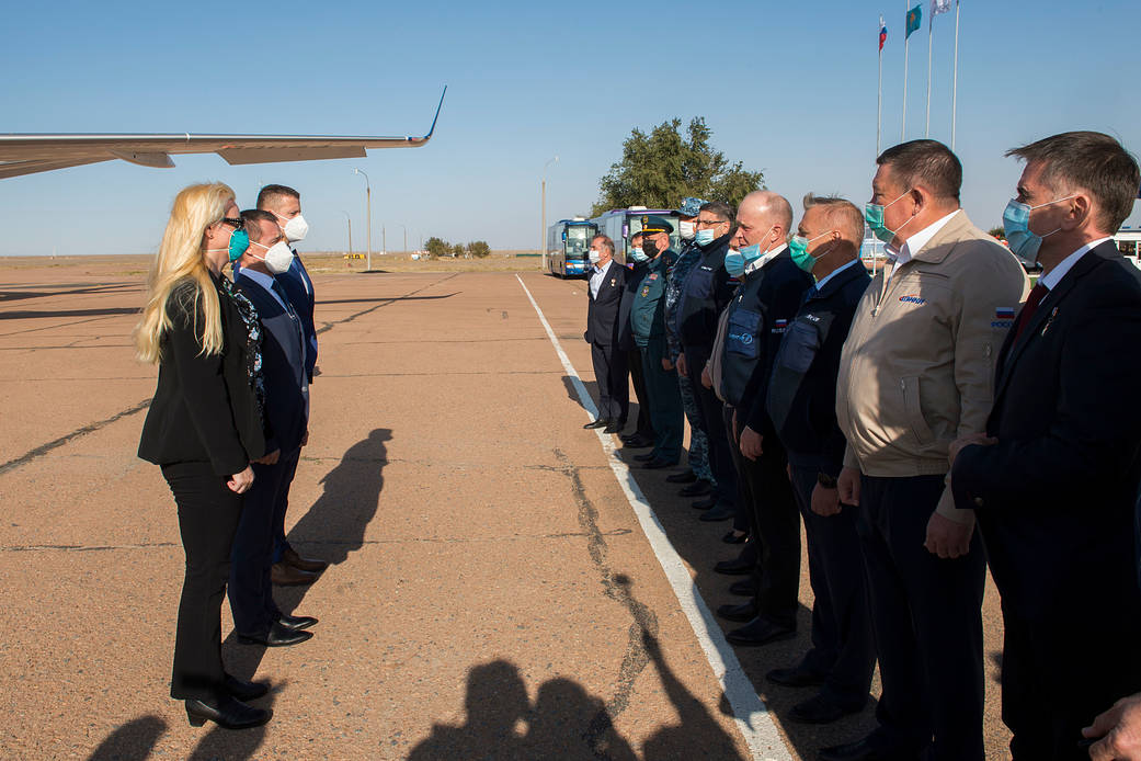 Expedition 64 prime crew members arrive in Baikonur, Kazakhstan