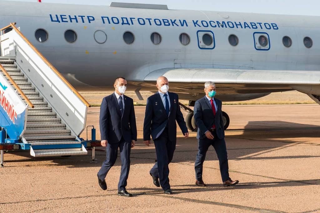 Expedition 64 backup crew members arrive in Baikonur, Kazakhstan