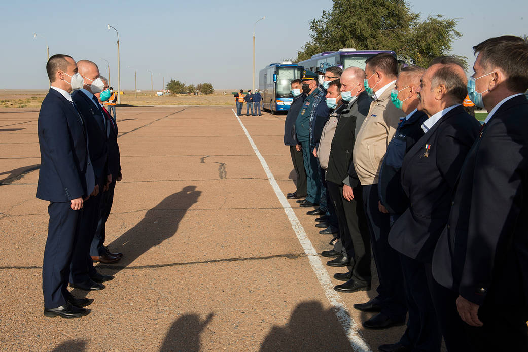 Expedition 64 backup crew members arrive in Baikonur, Kazakhstan