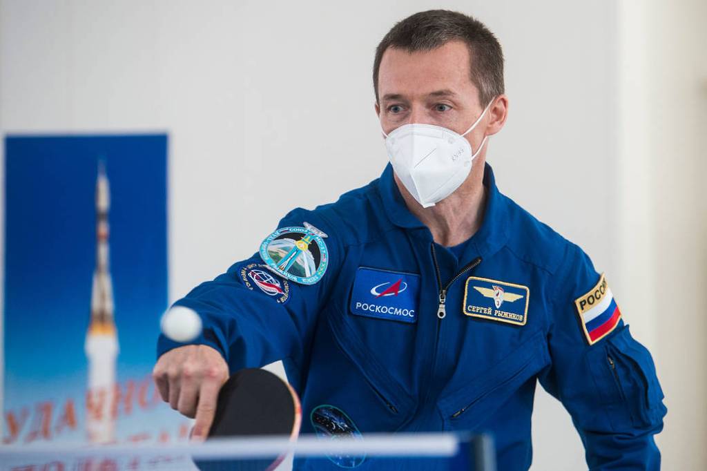 Expedition 64 crew member Sergey Ryzhikov of Roscosmos