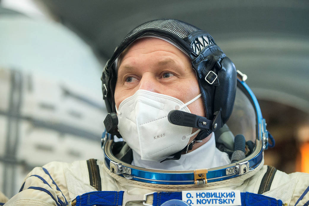 Expedition 65 crew member Oleg Novitskiy of Roscosmos