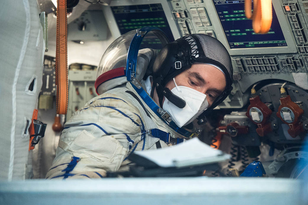 Expedition 65 crew member Pyotr Dubrov of Roscosmos