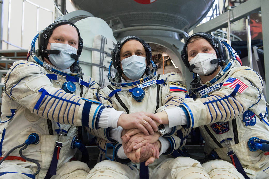 Expedition 65 backup crew members during Soyuz qualification exams