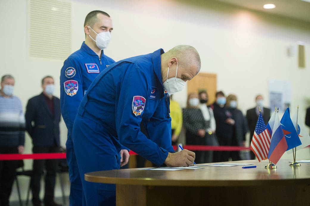 Expedition 65 crew member Oleg Novitskiy of Roscosmos