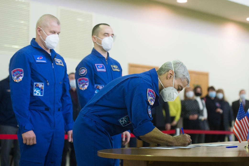 Expedition 65 crew member NASA astronaut Mark Vande Hei