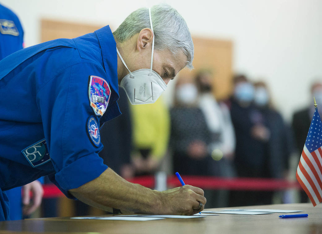 Expedition 65 crew member Mark Vande Hei of NASA