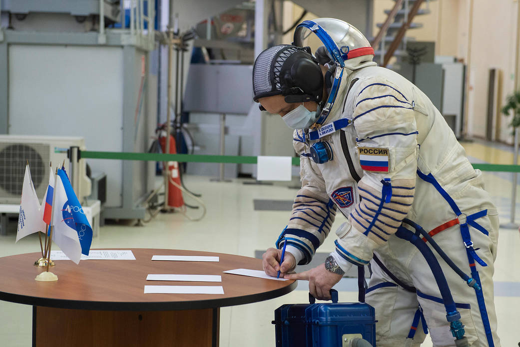 Expedition 65 backup crew member Anton Shkaplerov of Roscosmos