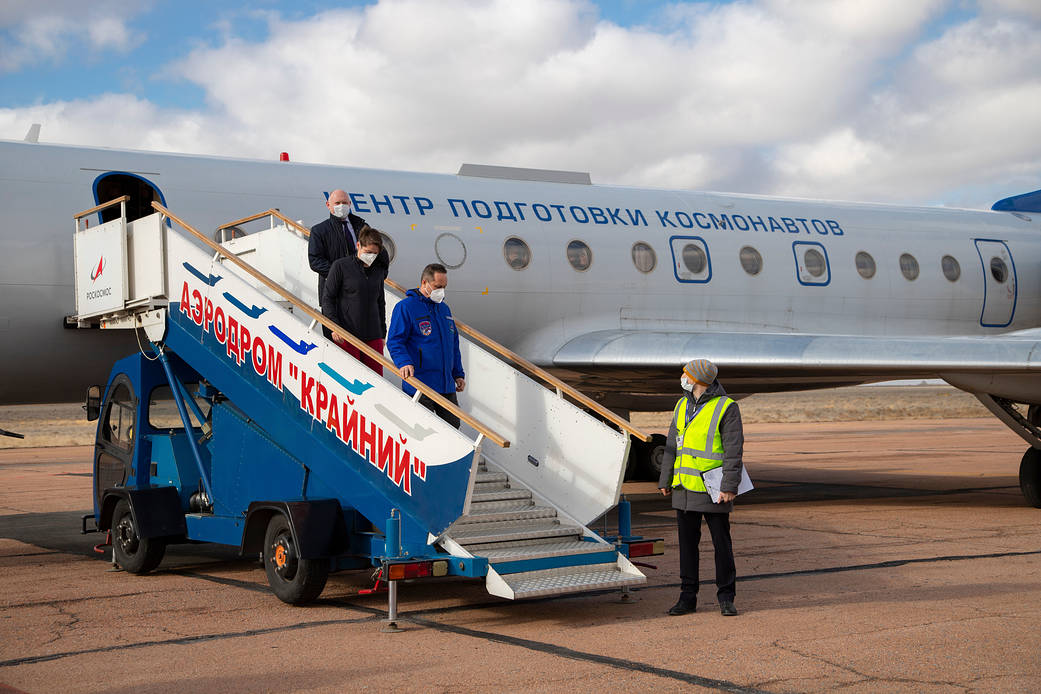 Expedition 65 backup crew members arrive in Baikonur