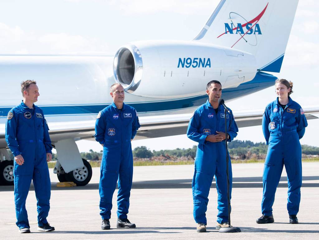 SpaceX Crew-3 astronauts at NASA’s Kennedy Space Center