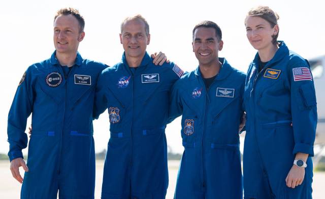 SpaceX Crew-3 astronauts at NASA’s Kennedy Space Center